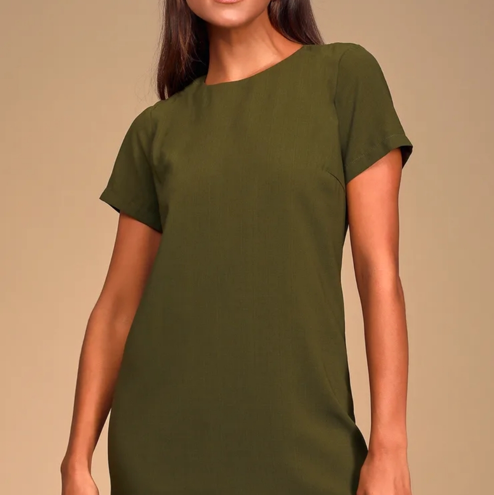 Lulus Olive Green Shift Dress